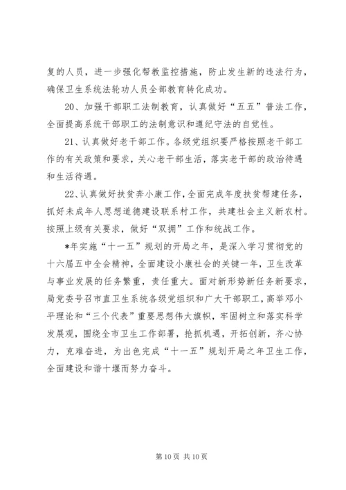 市卫生局党委工作要点.docx