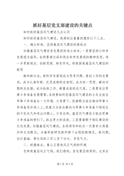 抓好基层党支部建设的关键点 (2).docx