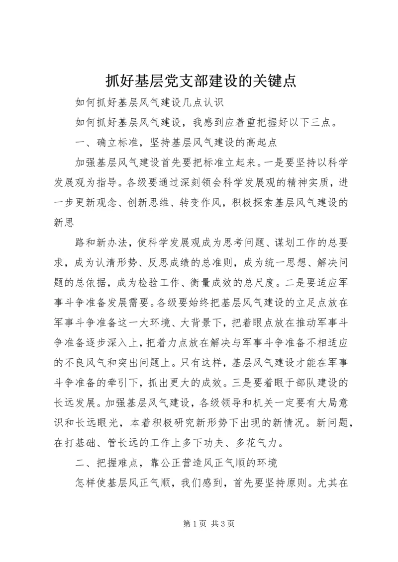 抓好基层党支部建设的关键点 (2).docx