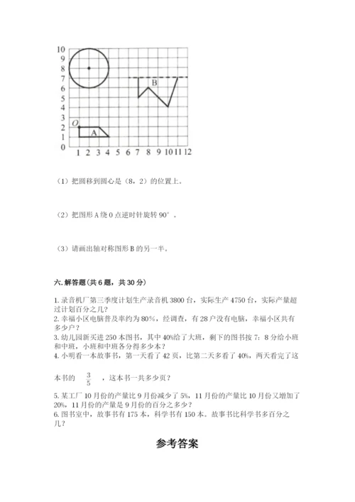 人教版六年级上册数学期末测试卷带答案（突破训练）.docx