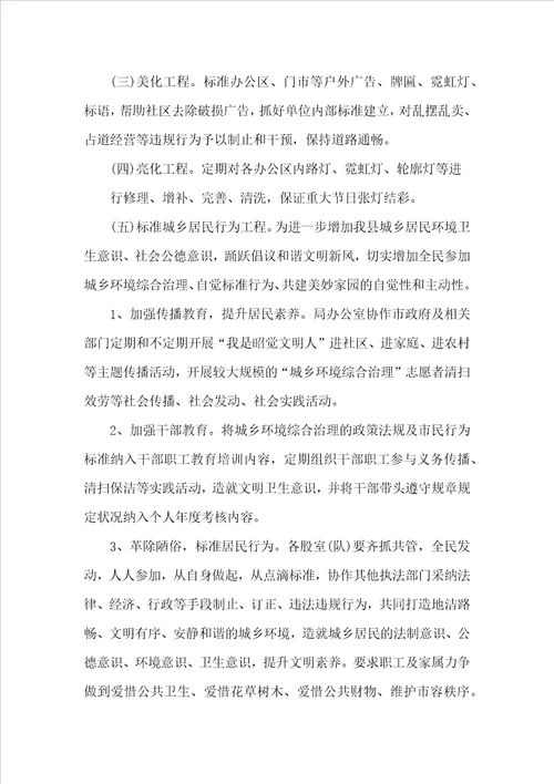 城市环境卫生整治实施方案
