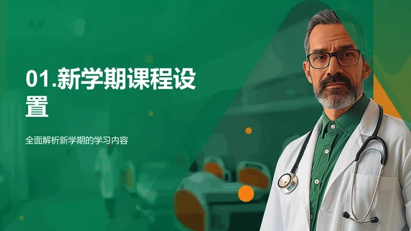 医学新学期导读PPT模板