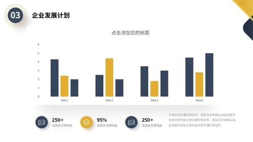 蓝黄色极简微立体形状商务风商业项目计划书PPT商业计划书