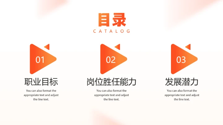 橙色通用版大学生求职个人综合展示职业生涯规划PPT