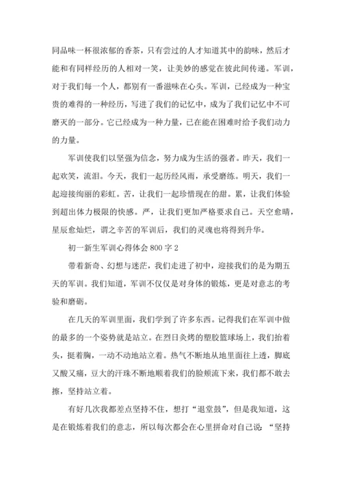 初一新生军训心得体会800字范文5篇（二）.docx