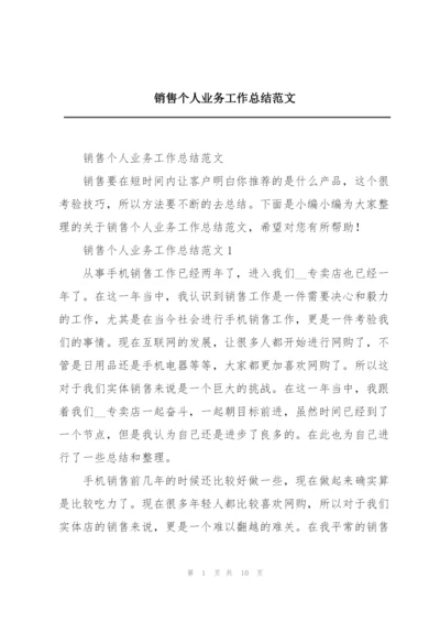 销售个人业务工作总结范文.docx