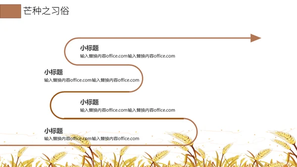 二十四节气芒种介绍通用PPT模板