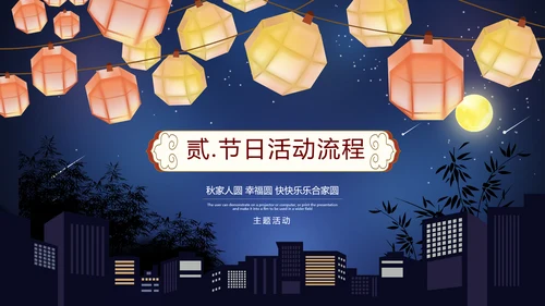 传统节日团圆节中秋节活动宣传PPT模板