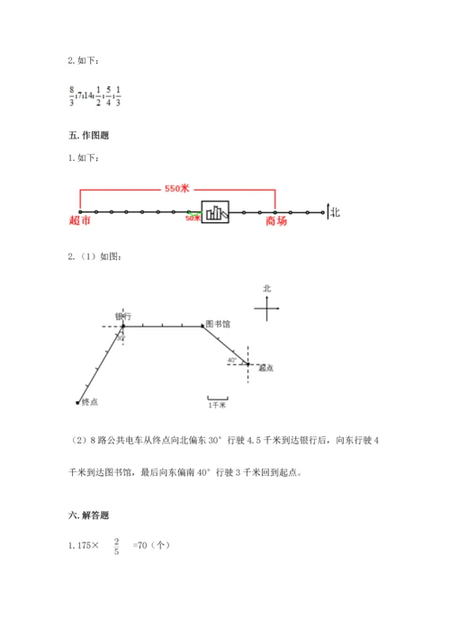 人教版六年级上册数学期中测试卷精品（全优）.docx