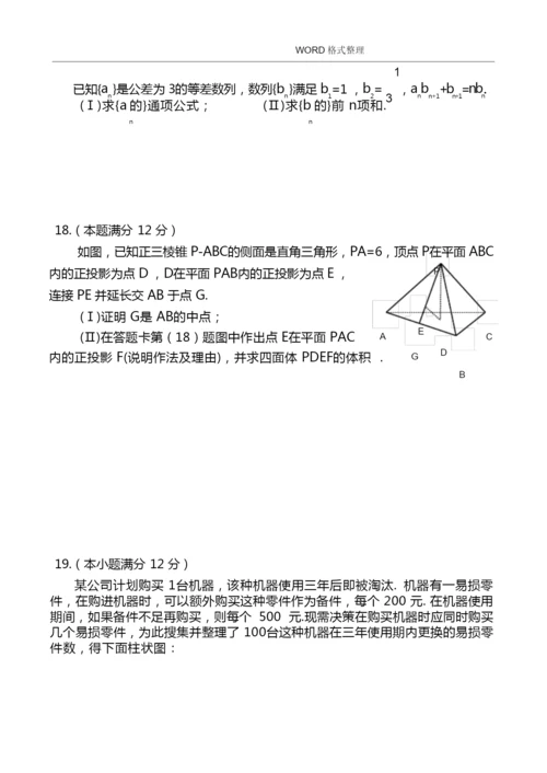 2016全国高考新课标1卷文科数学试题和答案解析.docx