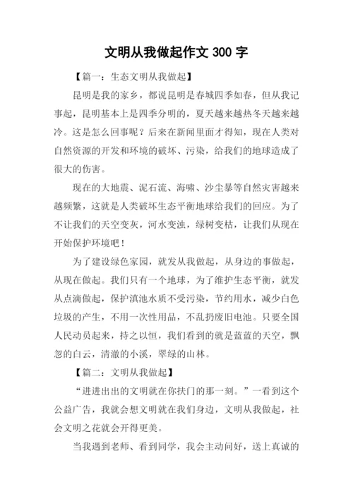 文明从我做起作文300字.docx