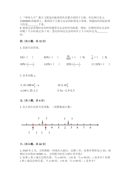 小升初数学考前检测试题推荐.docx