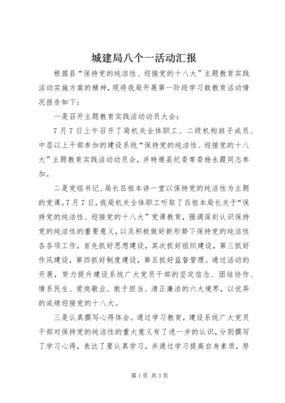 城建局八个一活动汇报.docx