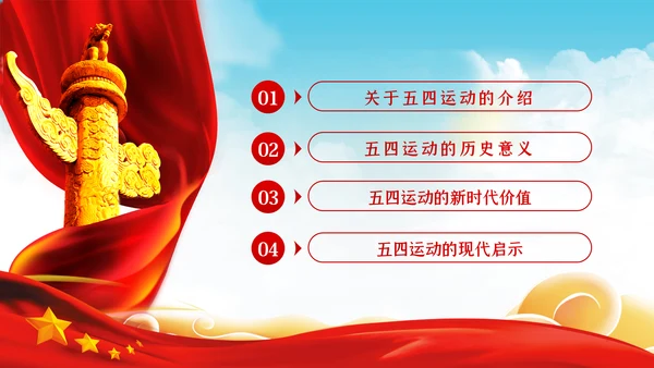 纪念五四运动101周年弘扬五四精神PPT团课PPT