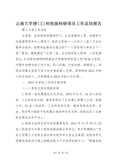 云南大学理(工)科校级科研项目工作总结报告.docx