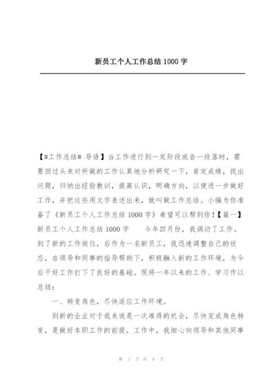 新员工个人工作总结1000字.docx