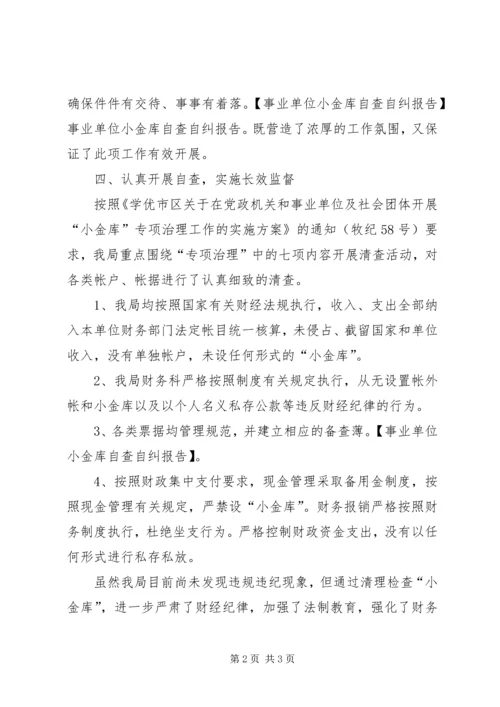 事业单位小金库自查自纠报告.docx