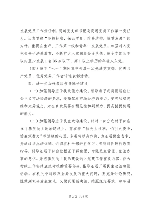 乡镇基层党建工作规划和工作计划.docx