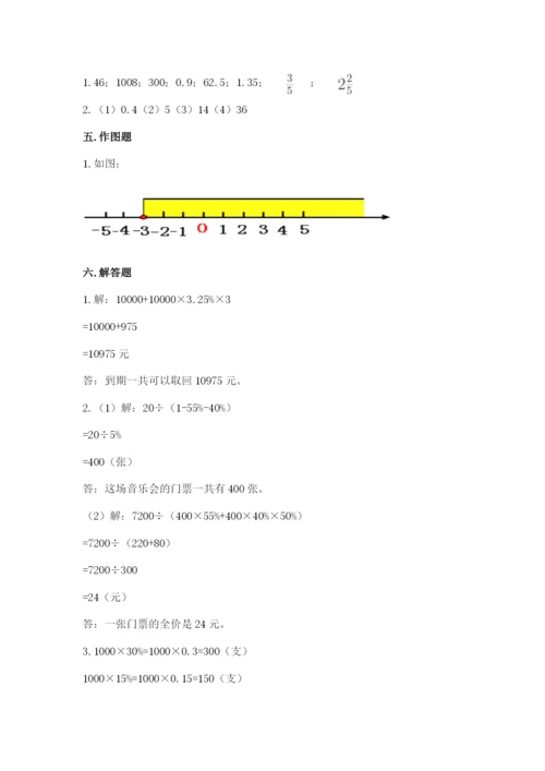 北师大版小学六年级下册数学期末综合素养测试卷【能力提升】.docx