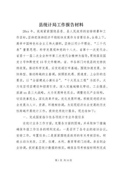 县统计局工作报告材料.docx