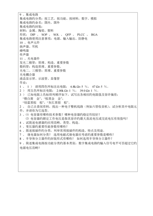 电子产品制造标准工艺教案.docx