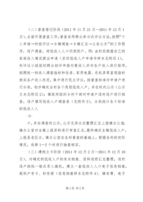 顺宁镇低收入人口普查实施方案.docx
