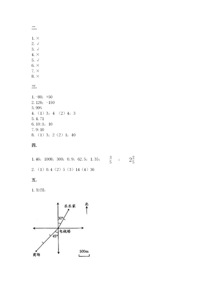 小升初数学考前检测试题带答案（培优）.docx