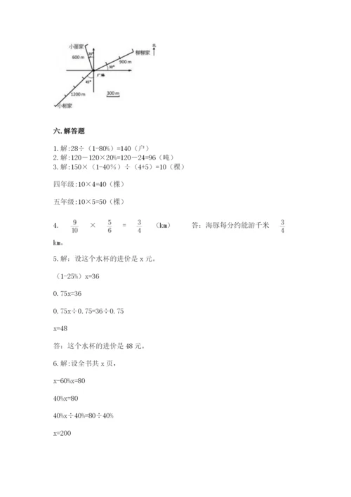 人教版数学六年级上册期末测试卷含答案【预热题】.docx