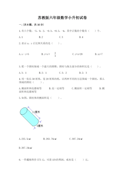 苏教版六年级数学小升初试卷精品【黄金题型】.docx