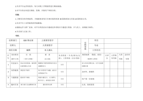 网络部运营组织架构及绩效考核标准.docx