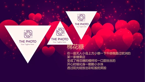 高端紫色生日快乐电子相册PPT