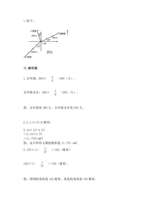 人教版六年级上册数学期末测试卷含答案（精练）.docx