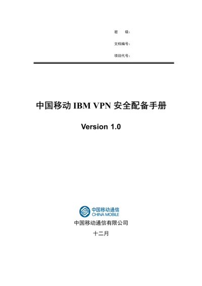 中国移动IBMVPN安全配置标准手册.docx