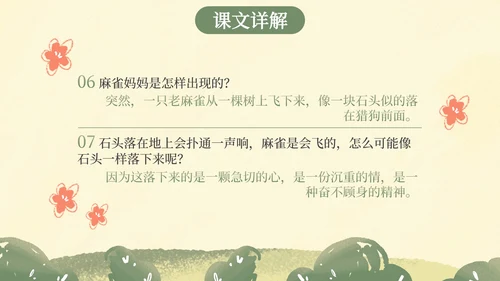 部编版四年级上册麻雀课件PPT模板