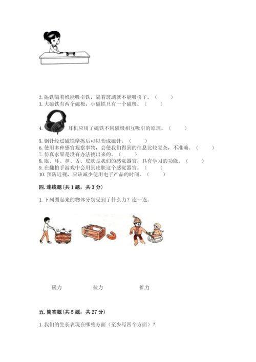 教科版小学科学二年级下册 期末测试卷精品【有一套】.docx