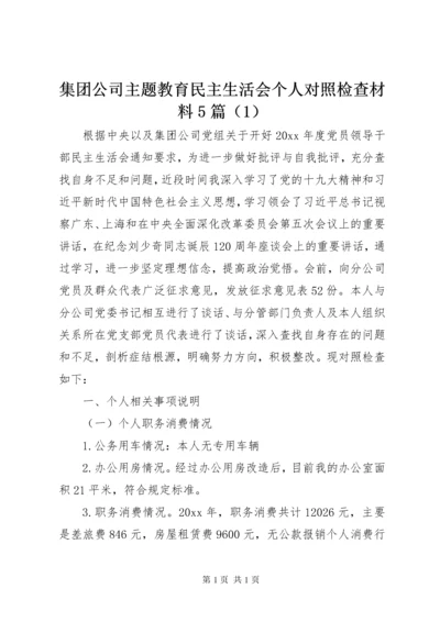 集团公司主题教育民主生活会个人对照检查材料5篇（1）.docx