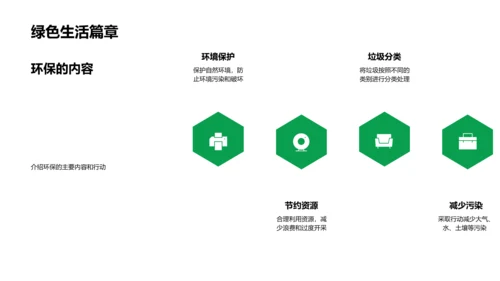 环保行动的实践PPT模板