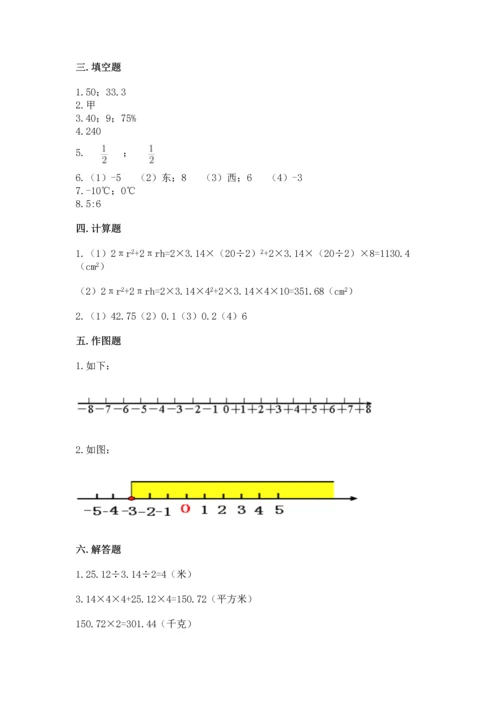 人教版六年级下册数学期末测试卷带答案（轻巧夺冠）.docx