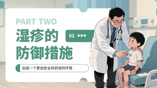 绿黄色卡通风湿疹病例知识讲解PPT