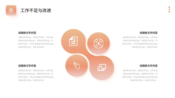 橙色弥散风月度复盘工作总结PPT