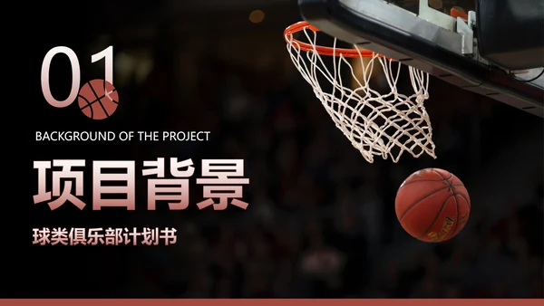 实景体育运动球类俱乐部商业计划书PPT模板