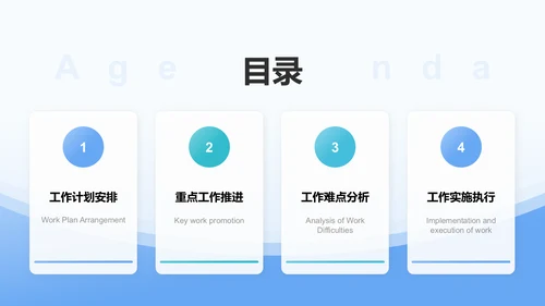 蓝色商务风周工作计划PPT模板