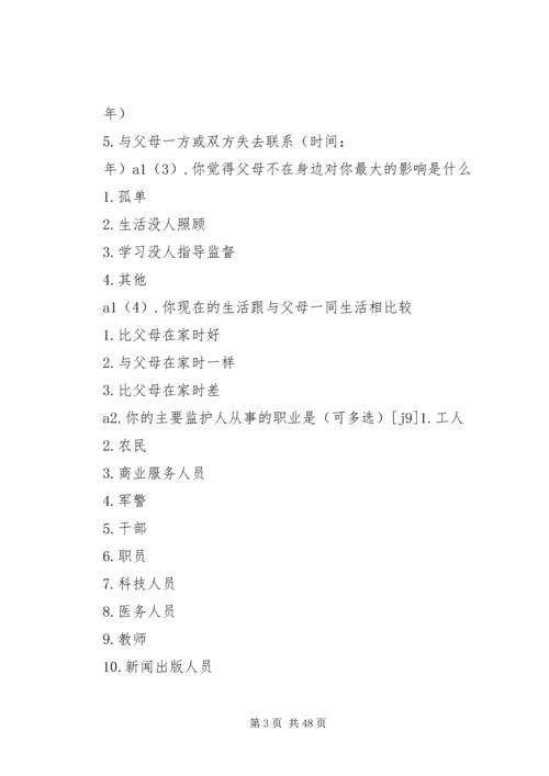 困境未成年人保护调查问卷.docx