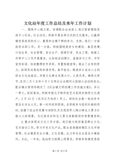 文化站年度工作总结及来年工作计划.docx