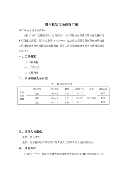 塔吊租赁市场调查分析报告.docx