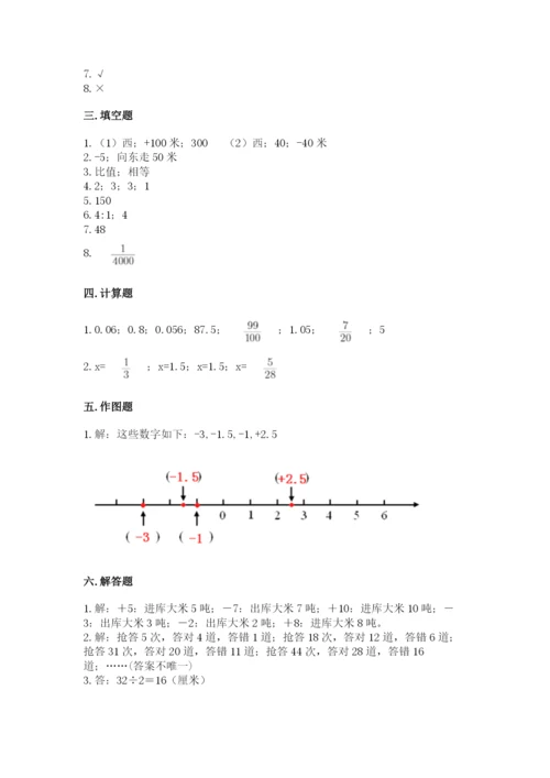 沪教版数学六年级下册期末检测试题含答案（实用）.docx