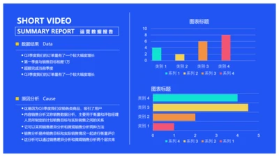 简约清新运营数据分析图表PPT图文页