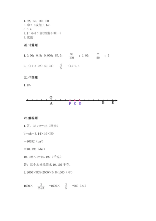 小学六年级下册数学期末测试卷及答案（易错题）.docx