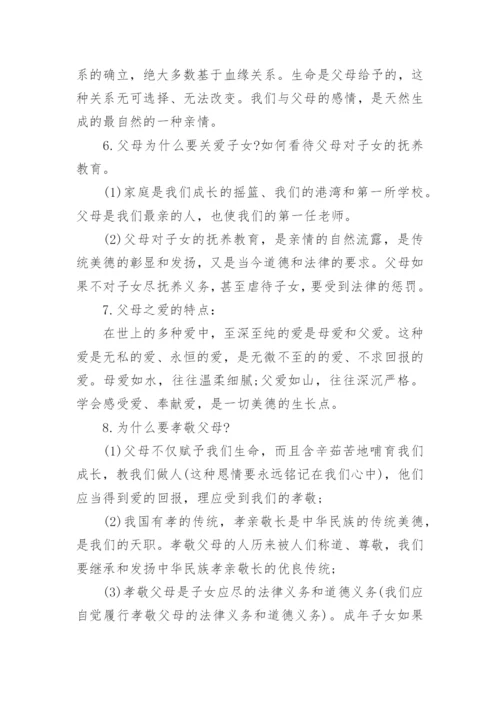 八年级上册政治思维导图及复习纲要.docx