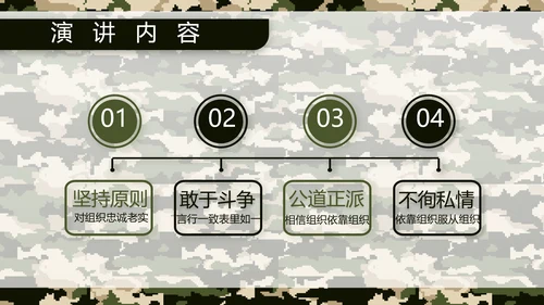 迷彩风八一军事部队保密教育PPT